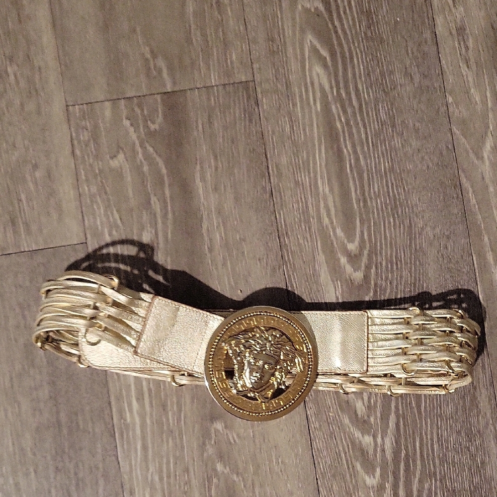 Versace Gold Chain Belt with Medallion